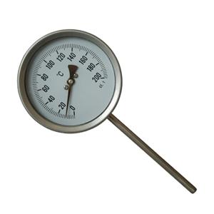 4inch-100mm Bottom Type Bi-metal High Temperature Pressure Gauge