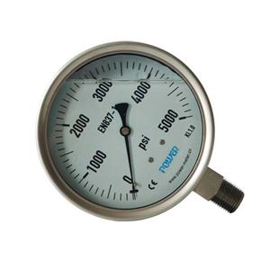 4.5inch-115mm Full Stainless Steel Bottom Thread Type Pressure Manometer