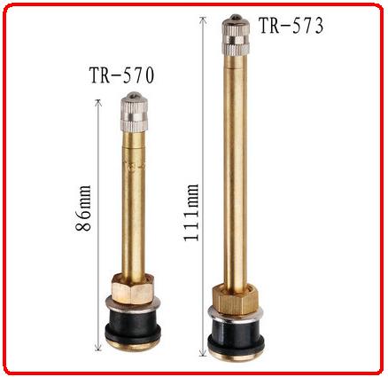 Tubeless tire valves TR500,TR501,TR570,TR571,TR572,TR573,TR574,TR575