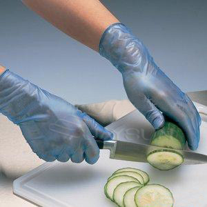 Non-latex Vinyl Gloves Blue Powdered