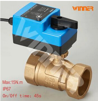 PN20 DN20 2 Way/ 3 Way Electric Actuated Ball Valve