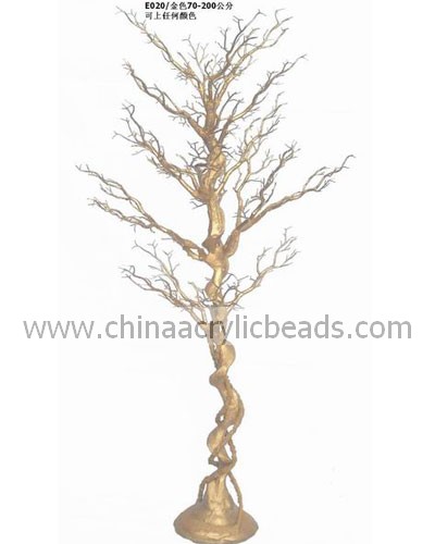 wholesale 120CM gold wedding crystal artificial branch beaded garland tree for table centerpiece wish tree