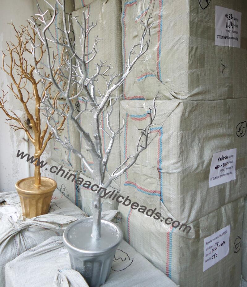 top selling 90CM beaded tree in potted crystal branch tree for table stand
