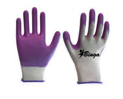 Oil-proof PVC Coated Polyester Safety Glove from China