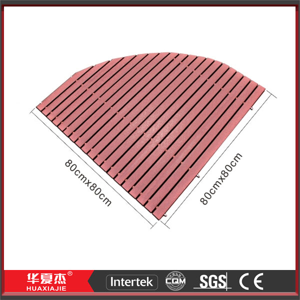 Sector Anti-slip WPC Composite Bath Floor Mat For Bathroom