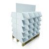 Pop Up Recycled Cardboard Pallet Display  40 PDQs for kitchenware products