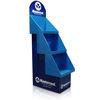 Custom Retail Cardboard Floor Display Stand with 3 trays holding 30kgs OEM/ODM