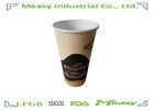 20oz Disposable Single Wall Paper Cups for Hot Water / Coffee Drinking