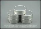 Round Silver Aluminum Cosmetic Containers Aluminum Spice Tins