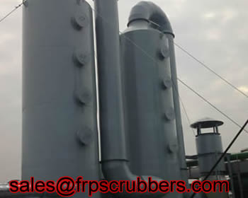 FRP gas scrubber