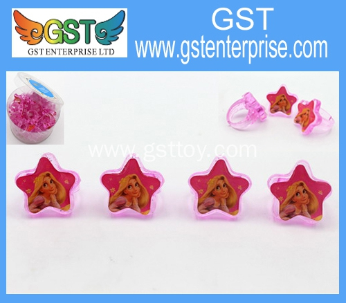 1& acute;& acute; Plastic Red Star Rings