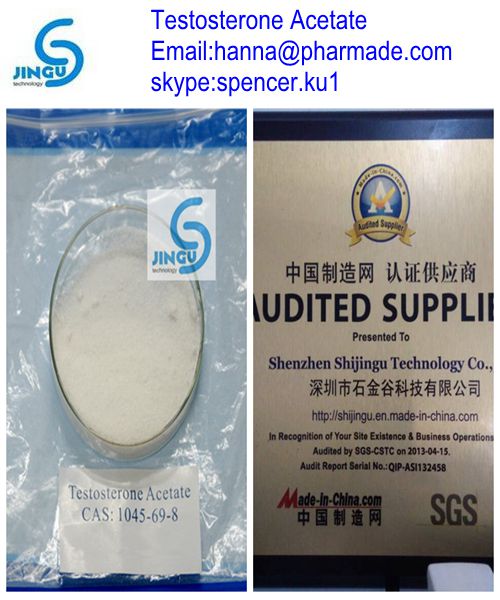 Testosterone acetate China Hormone Source Hanna@pharmade.com Secure ship
