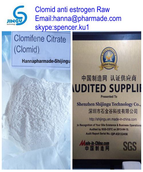Clomiphene Citrate(Clomid) China Powder Source Hanna@pharmade.com Secure Pacakge