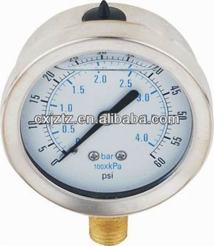 50mm 2.0& quot; Bottom Silicone Oil Filled Pressure Gauge Bayonet Type