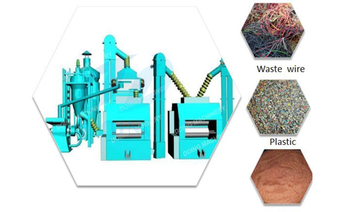 Waste copper cable recycling equipment