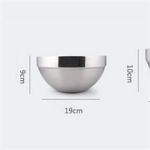 MB005 Stainless Steel Barware Double-walled Salad Bowl/Mixing Bowl/Fruit Bowl
