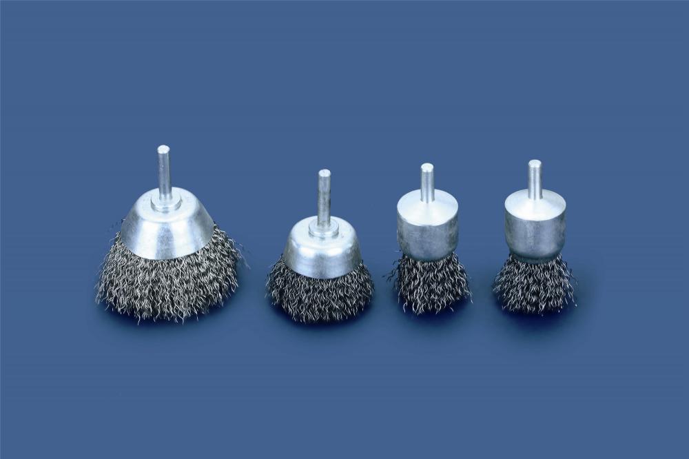 Shaft mounted cup brushes industrial type