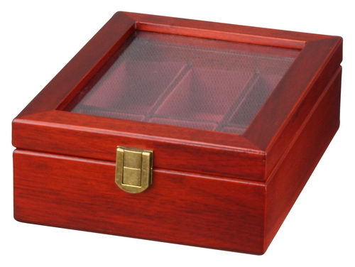 Cherry Wood Watch Box with Glass Display