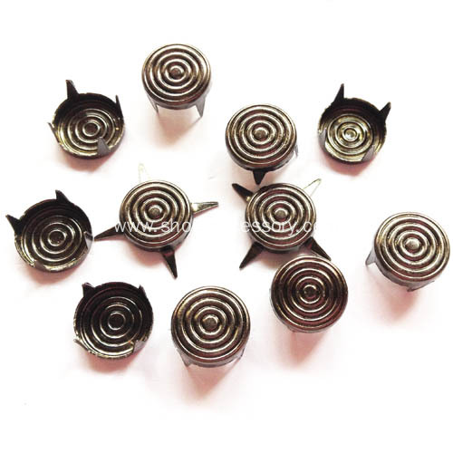 Gun Metal Bullseye Studs for Leather 9mm