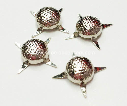 Metal Brads, Stippled Pearl Nailheads 4 Prong