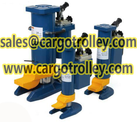 Toe jack applications and price list 