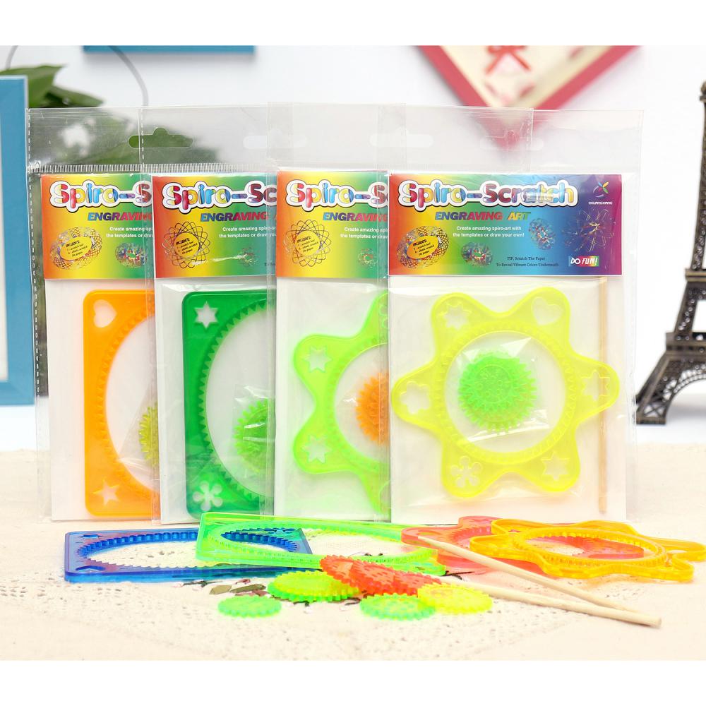 Mold Contour Foil Paper Set Scratch Art Painting