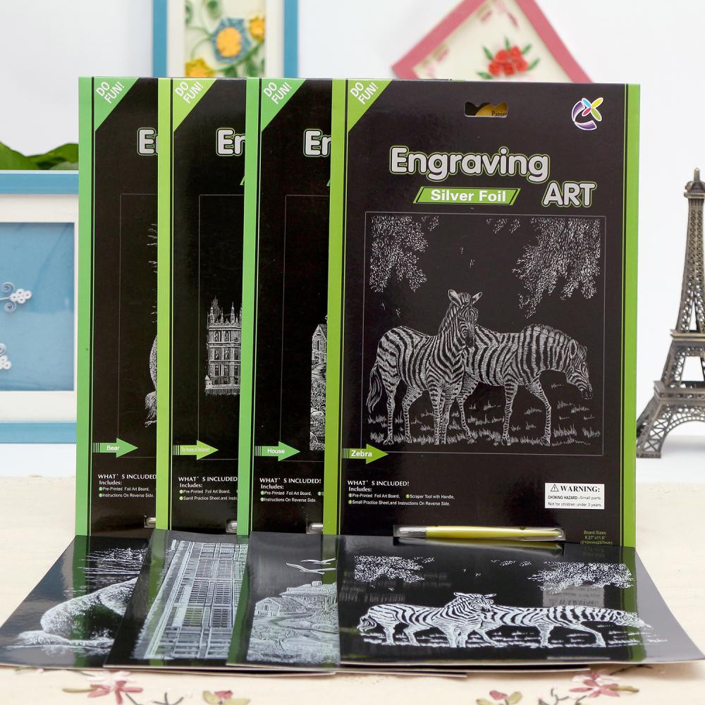 Fancy Art Supplies A4 Scratch Engraving Cards