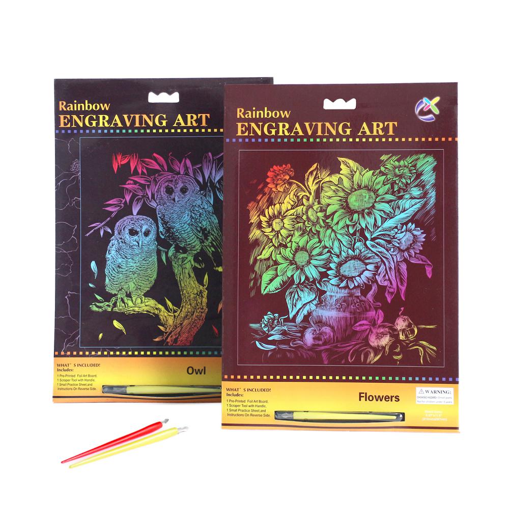 Novelty Rainbow Scratch Paper Crafts card