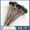 Black White Green 50mm A4 Poly top Nails , Stainless Steel Ring Shank Nails