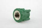 Water Supply Plumbing Fittings PPR Copper Thread Coupling / Straight Female Thread