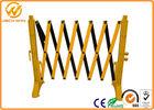 Yellow Plastic Traffic Barriers , Temporary Retractable Safety X Expandable Barricade?950 x 3500 mm