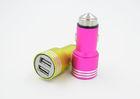 Life Hammer 2.4A Metal Car Charger Dual USB Port Different Colored ZQ-N404