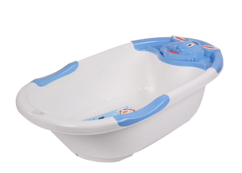 Rabbit Pattern Baby Bathtub with Colorful Skid Rails