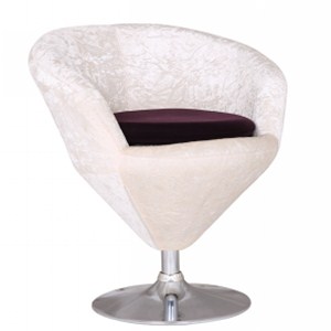 White Fabric Bar Stool