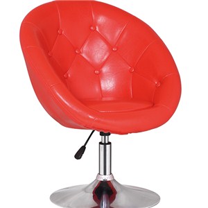 Swivel Leather Egg Shape Bar Stool