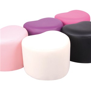 Leather Heart Shape Colorful Storage Ottoman