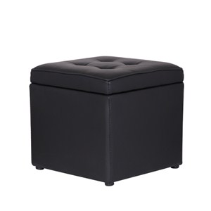 One Seat Leather Storage Ottoman