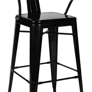 Retro High Metal Dining Chair