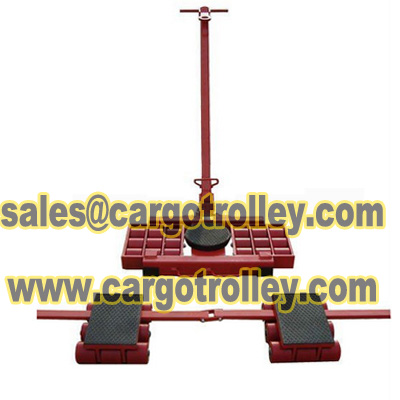 Load dollies skates applied on moving and transport works