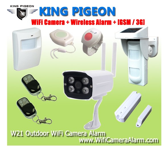 Wireless gsm  Waterproof  wifi anti-theft camera alarm W11