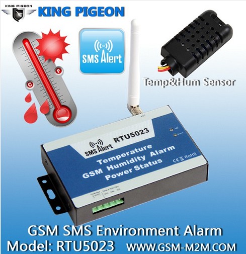 GSM SMS Temperature Humidity Alarm RTU5023