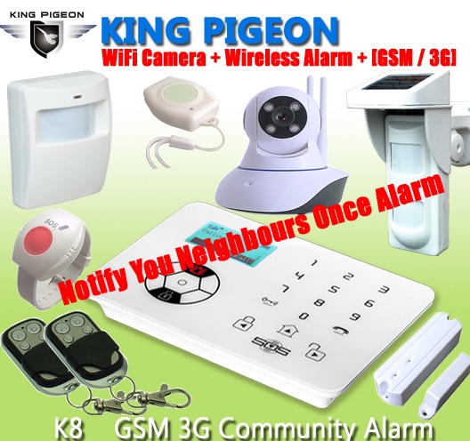 Wireless gsm Fire/wate leak/gas leak neighbors alarm  K8