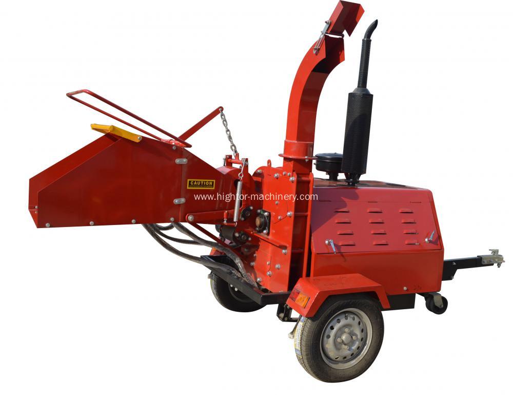 40HP Diesel engine trailer mounted wood chipper