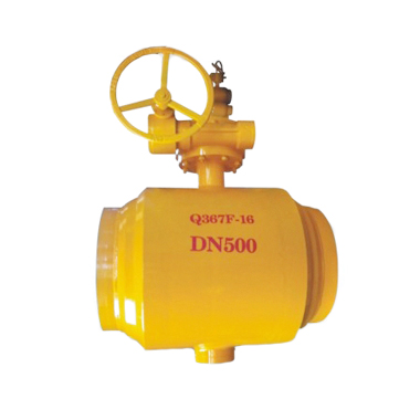 Turbine drive full welded ball valve