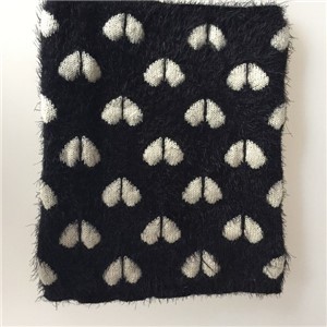 Fashion solid color kid heart jacquard knitted snood manufacturers