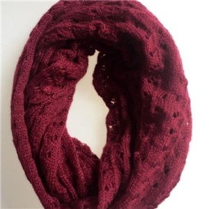 Latest design Acrylic solid color lady pointell knitted scarf manufacturers