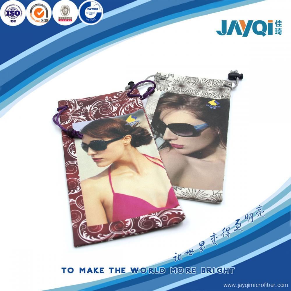 Logo Printed Custom Microfiber Sunglasses Bag