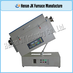 1200C Tilting Rotary Tube Furnace with Quartz Tube & SS Vacuum Flanges