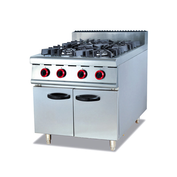 4 Burner Gas Stove Cooking Ranges with Cabinet