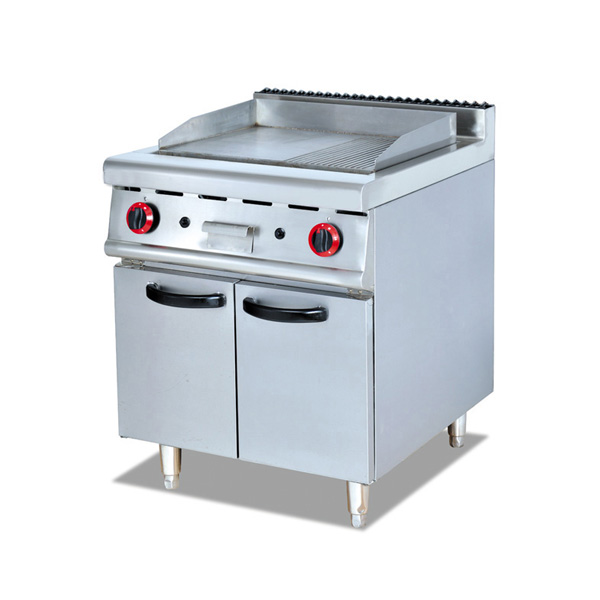 1/3 Grooved Gas Griddle Hot Plate With Cabinet
